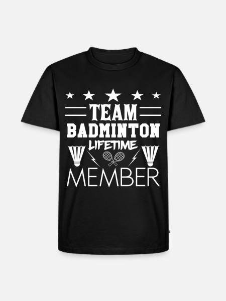 Badminton - Männer Premium Bio T-Shirt - Schwarz