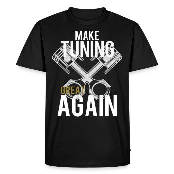réglage - T-shirt Premium bio Homme - noir - Devant - Nico (187cm)