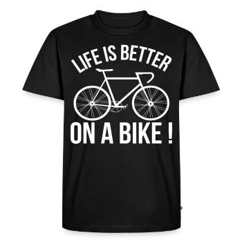 coureur - T-shirt Premium bio Homme - noir - Devant - Nico (187cm)