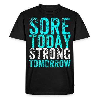 sportif - T-shirt Premium bio Homme - noir - Devant - Nico (187cm)