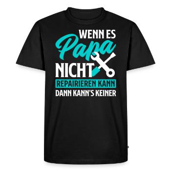 If not dad, then no I gift to the father - Men's Premium Organic T-Shirt - black - Front - Nico (187cm)