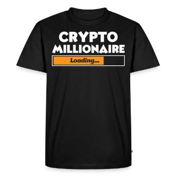 Crypto Millionnaire - T-shirt Premium bio Homme - noir - Devant - Nico (187cm)
