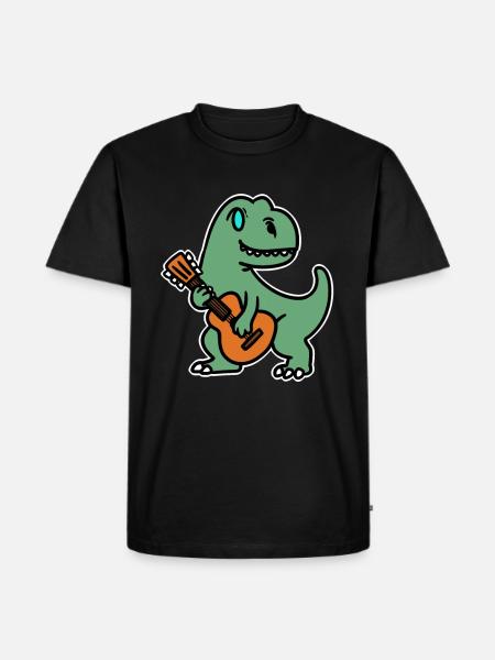 Guitarra Gittarist Dino Music Music School - Herre Premium økologisk T-shirt - sort
