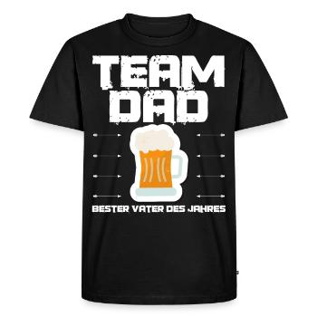 Fête des pères fête des pères - T-shirt Premium bio Homme - noir - Devant - Nico (187cm)