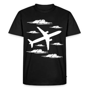 pilote - T-shirt Premium bio Homme - noir - Devant - Nico (187cm)