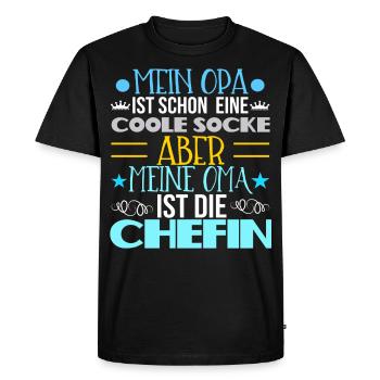 Grand-père et grand-mère - T-shirt Premium bio Homme - noir - Devant - Nico (187cm)