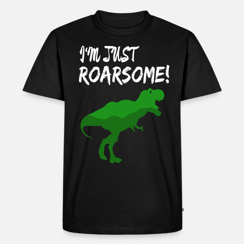 T-Rex - Männer Premium Bio T-Shirt - Schwarz