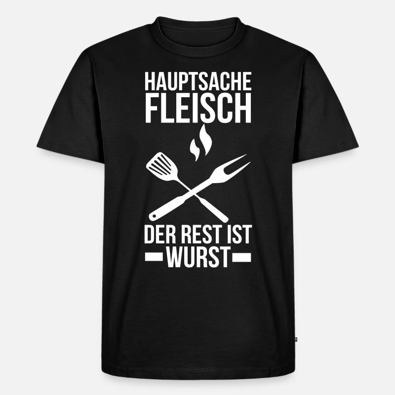 Grillen - Männer Premium Bio T-Shirt - Schwarz
