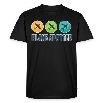 planespotter - T-shirt Premium bio Homme - noir - Devant - Nico (187cm)