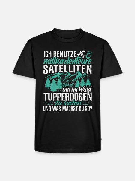 GPS-Schatzsuche - Männer Premium Bio T-Shirt - Schwarz