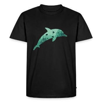 Dauphin dauphin - T-shirt Premium bio Homme - noir - Devant - Nico (187cm)