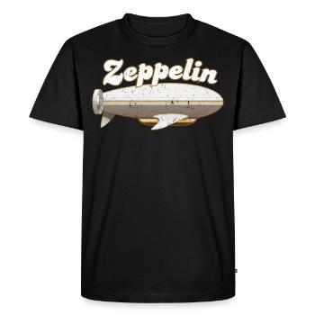 Zeppelin et dirigeable - T-shirt Premium bio Homme - noir - Devant - Nico (187cm)