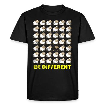 Mouton noir - T-shirt Premium bio Homme - noir - Devant - Nico (187cm)