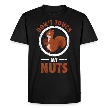 squirrel - Men's Premium Organic T-Shirt - black - Front - Nico (187cm)