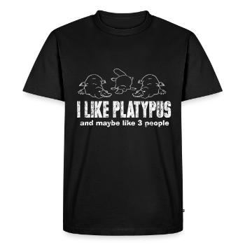 ornithorynque - T-shirt Premium bio Homme - noir - Devant - Nico (187cm)