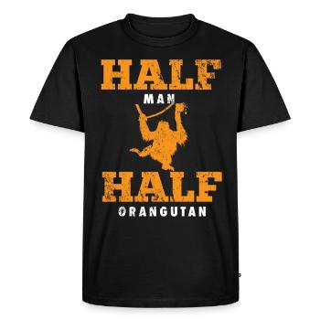 Orangutan Bien-être animal - T-shirt Premium bio Homme - noir - Devant - Nico (187cm)