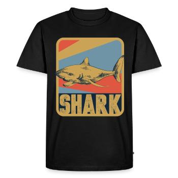 Shark fish - Men's Premium Organic T-Shirt - black - Front - Nico (187cm)