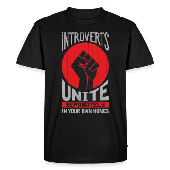 Introvertis Unite introvertis personnes introvertis - T-shirt Premium bio Homme - noir - Devant - Nico (187cm)