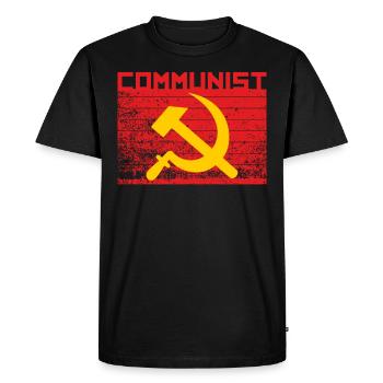 Communisme socialiste communiste URSS communiste - T-shirt Premium bio Homme - noir - Devant - Nico (187cm)