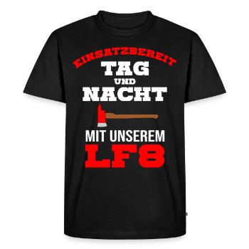 Fire Department Village Fire Brigade LF8 Gift Firefighter - Men's Premium Organic T-Shirt - black - Front - Nico (187cm)