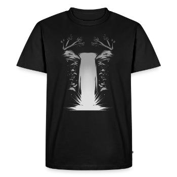 Chute d’eau - T-shirt Premium bio Homme - noir - Devant - Nico (187cm)