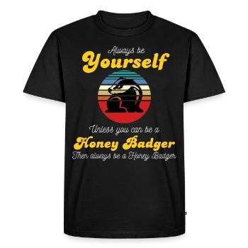 Honey badger predator - Men's Premium Organic T-Shirt - black - Front - Nico (187cm)