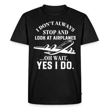 planespotter - T-shirt Premium bio Homme - noir - Devant - Nico (187cm)