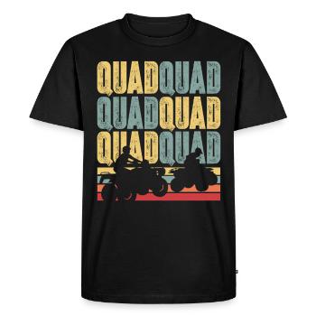 Quad Quad Sport - T-shirt Premium bio Homme - noir - Devant - Nico (187cm)