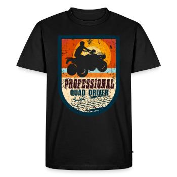 Quad Quad - T-shirt Premium bio Homme - noir - Devant - Nico (187cm)