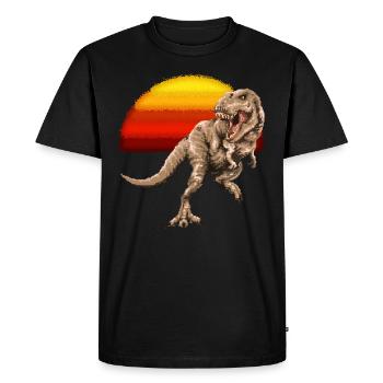 Dinosaure tyrannosaure - T-shirt Premium bio Homme - noir - Devant - Nico (187cm)