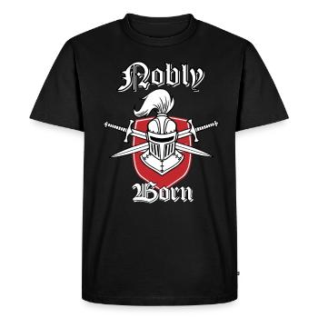 Croisé chevalier christianisme croisade chrétienne - T-shirt Premium bio Homme - noir - Devant - Nico (187cm)