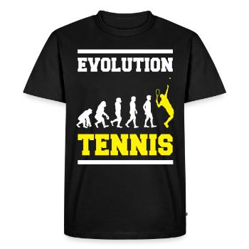 Tennis Evolution Sport Gift - T-shirt Premium bio Homme - noir - Devant - Nico (187cm)