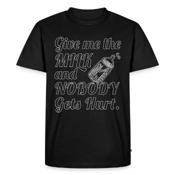 bébé enfant accouchement Grossesse - T-shirt Premium bio Homme - noir - Devant - Nico (187cm)