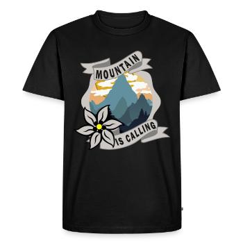 La montagne appelle La montagne appelle Clatter - T-shirt Premium bio Homme - noir - Devant - Nico (187cm)