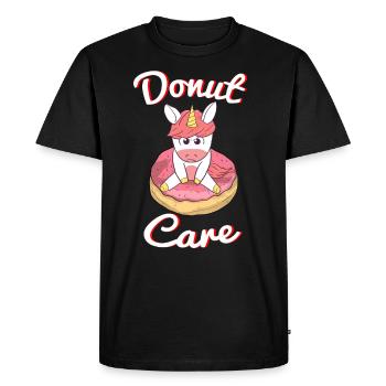 Donut Care Angry Unicorn Saures Licorne - T-shirt Premium bio Homme - noir - Devant - Nico (187cm)