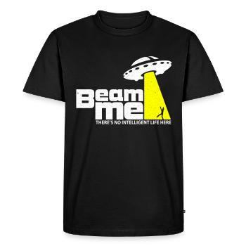 UFO - Men's Premium Organic T-Shirt - black - Front - Nico (187cm)