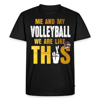 Volleyball Hobby Sport - T-shirt Premium bio Homme - noir - Devant - Nico (187cm)