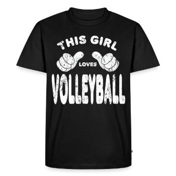 volley-ball - T-shirt Premium bio Homme - noir - Devant - Nico (187cm)