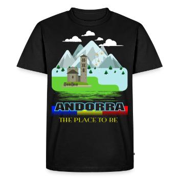 Andorre-la-Vieille, principauté naine, Europe - T-shirt Premium bio Homme - noir - Devant - Nico (187cm)
