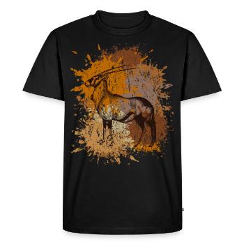 Antilope faune afrique safari chasse savane - T-shirt Premium bio Homme - noir - Devant - Nico (187cm)