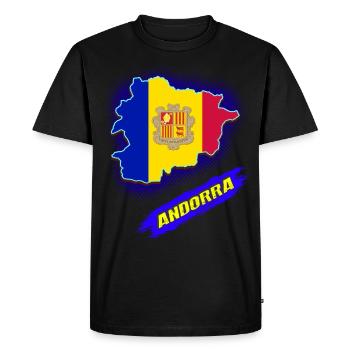 Andorre-la-Vieille, principauté naine, Europe - T-shirt Premium bio Homme - noir - Devant - Nico (187cm)