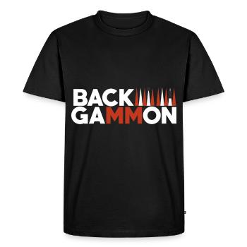 Backgammon Brettspiel Geschenk - Männer Premium Bio T-Shirt - Schwarz - Vorne - Nico (187cm)