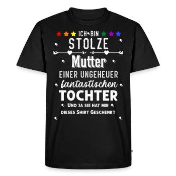 Cadeau mère LGBT de fille - T-shirt Premium bio Homme - noir - Devant - Nico (187cm)