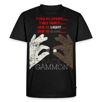 Backgammon board game gift - Men's Premium Organic T-Shirt - black - Front - Nico (187cm)