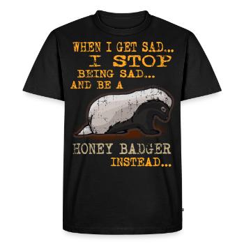 Honey Badger Honey Badger Forest Wild Animal - Men's Premium Organic T-Shirt - black - Front - Nico (187cm)