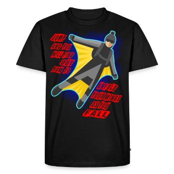 Base Jumping parachute jumping gift - Men's Premium Organic T-Shirt - black - Front - Nico (187cm)