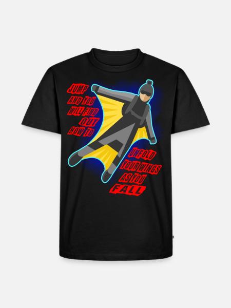 Base Jumping parachute jumping gift - Men's Premium Organic T-Shirt - black