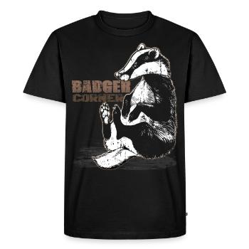 Honey Badger Honey Badger Forest Wild Animal - Men's Premium Organic T-Shirt - black - Front - Nico (187cm)