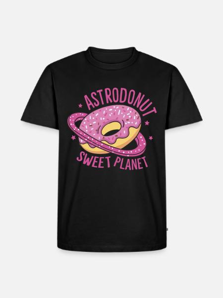 ASTRODONUT SWEET PLANET - Men's Premium Organic T-Shirt - black