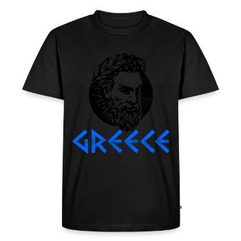 Grèce UE Europe Euro Cadeau - T-shirt Premium bio Homme - noir - Devant - Nico (187cm)